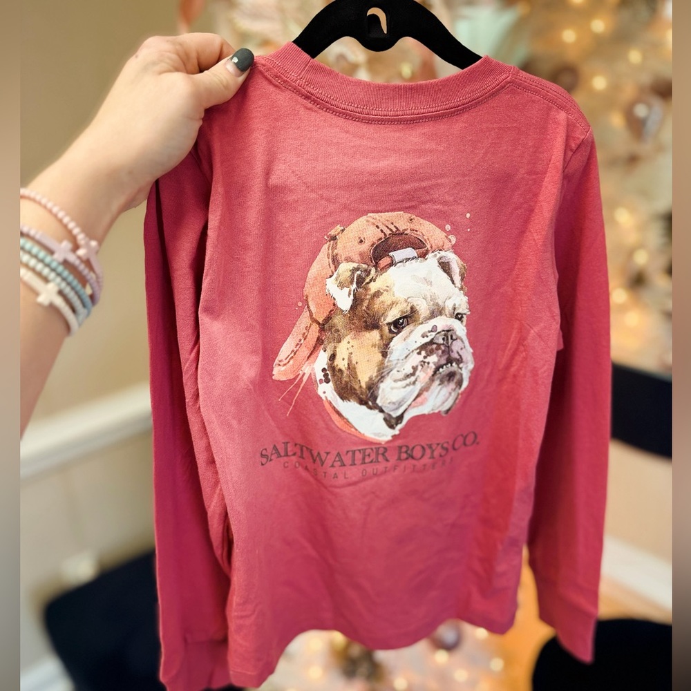 Bulldog long sleeve pocket tee